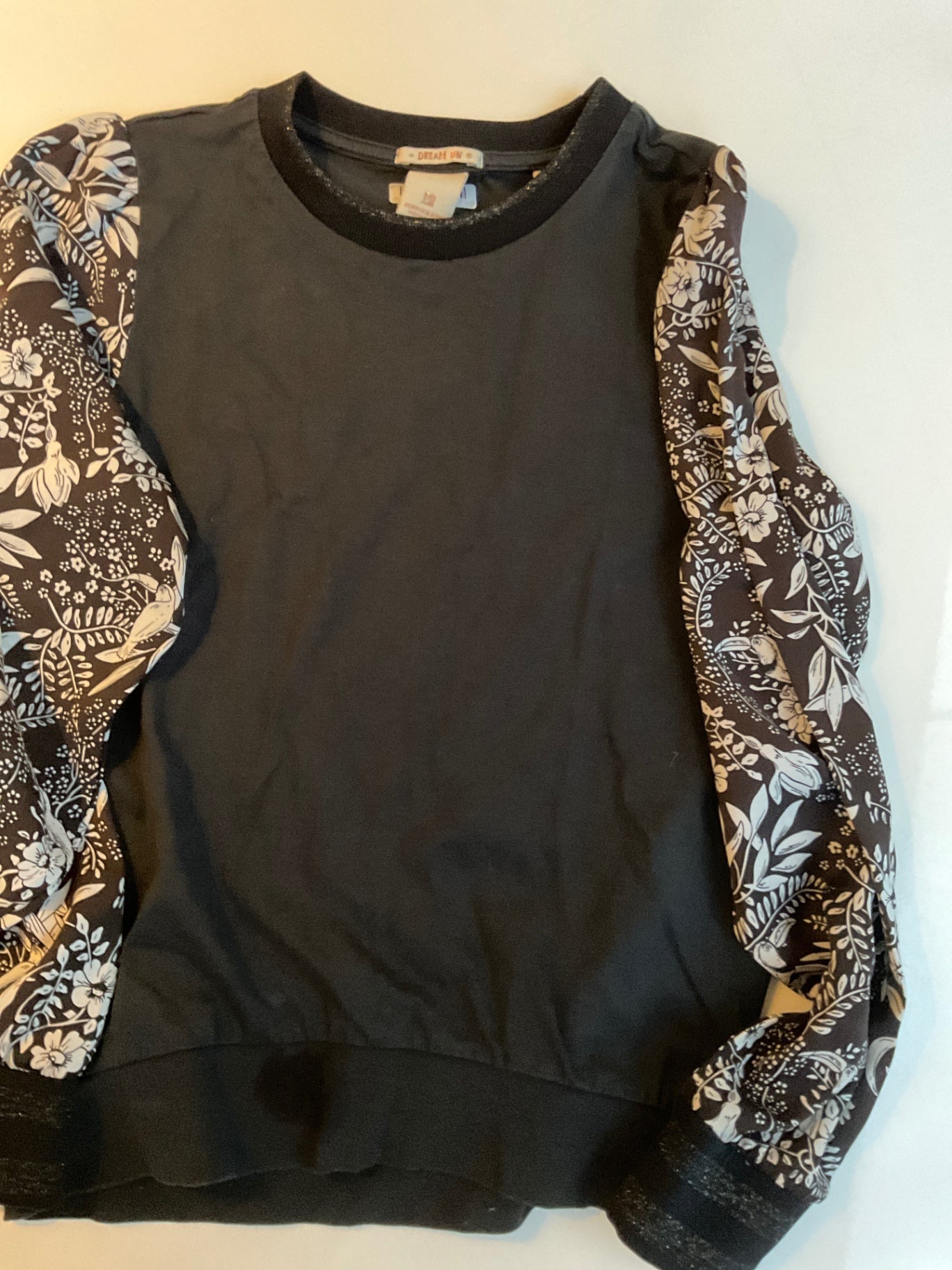 Scotch &. Soda Sweatshirt 140 Schwarz mit mehrfarbigem Muster