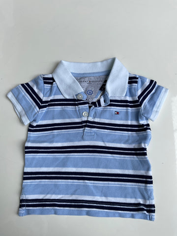 Tommy Hilfiger Poloshirt 62 Blau/Weiß gestreift