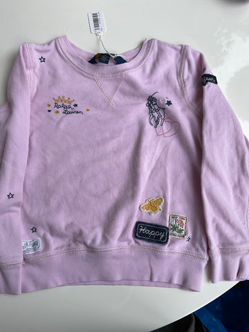 Ralph Lauren Sweatshirt *Flecken vorne 110 Rosa