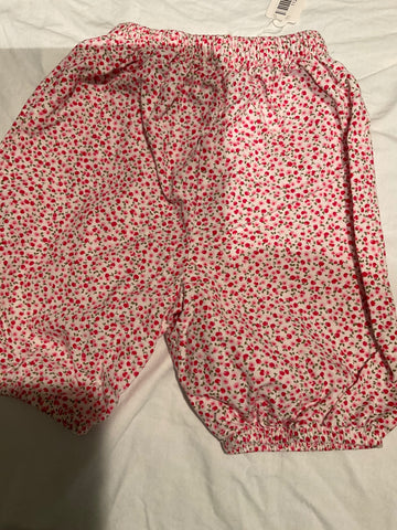 Confiture Shorts 74 Weiß mit roten Blumen