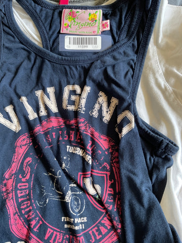 Vingino T-Shirt Tanktop *Fransen 128 Blau