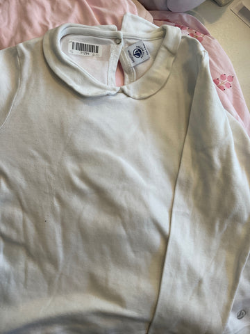 Petit Bateau Langarmshirt 116 Weiß