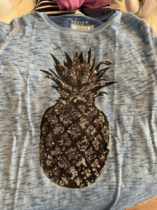 Review T-Shirt *Ananas 140/146 Blau