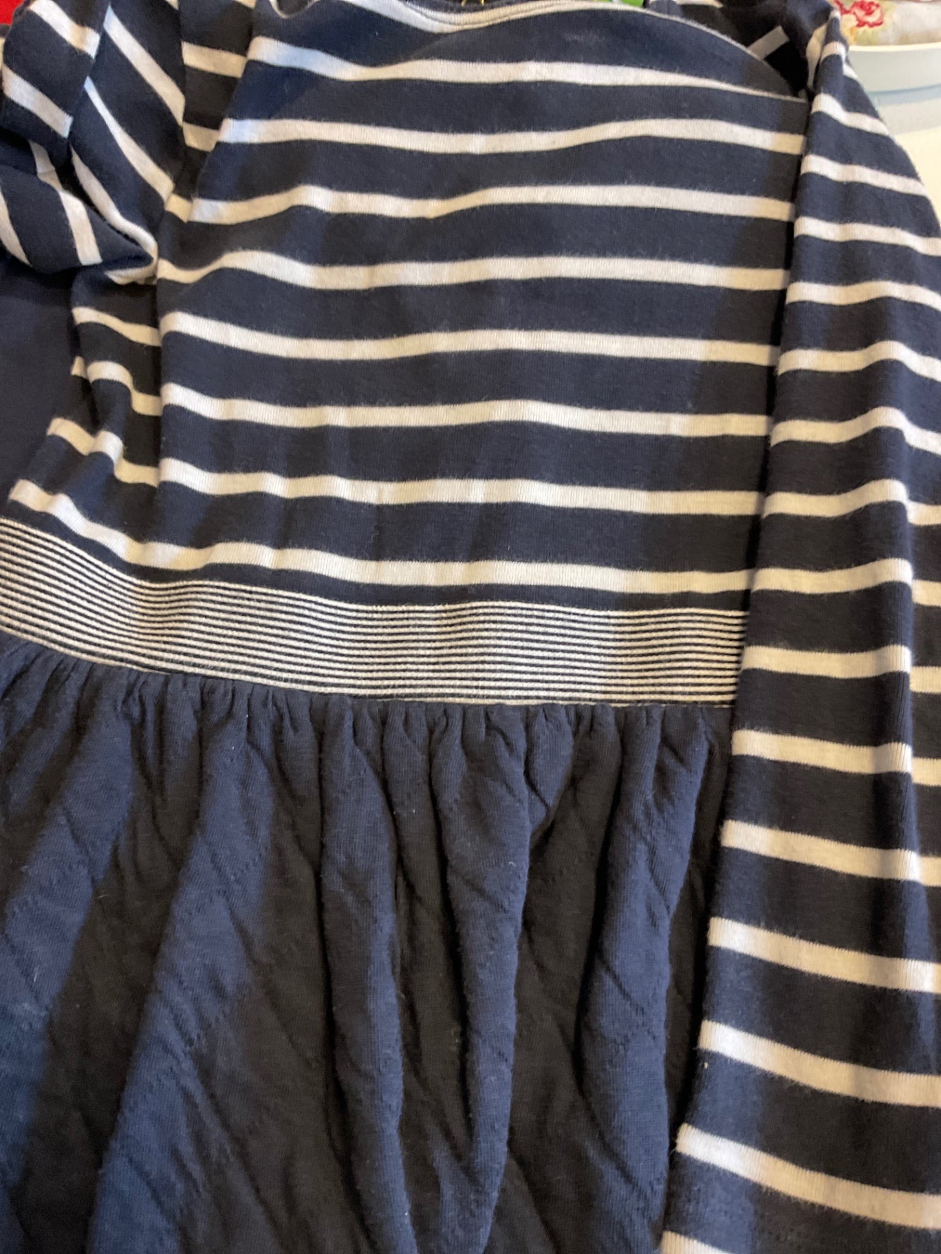 PETIT BATEAU  Kleid 116 Blau und Weiß gestreift