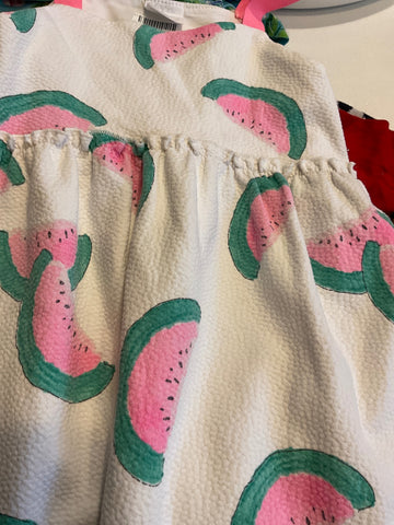 Zara Kleid 110/116 Weiß mit Melonen 🍉