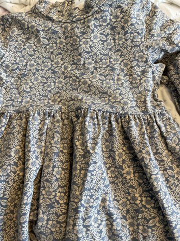 H&M Kleid 92 Blau und Weiß geblumt