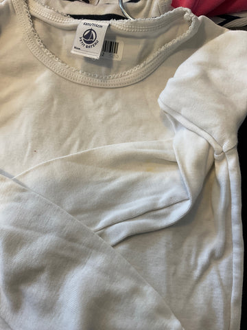 Petit Bateau Langarmshirt 116 Weiß