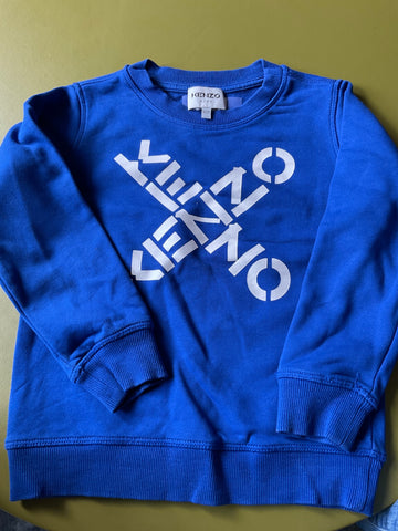 Kenzo Sweatshirt 116 Blau mit weißer Schrift