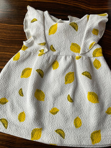 Zara Kleid 68 Weiß und Gelb Zitrone 🍋