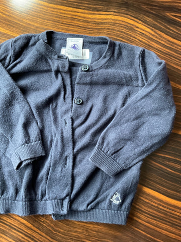 Petit Bateau Strickjacke 68 Dunkelblau