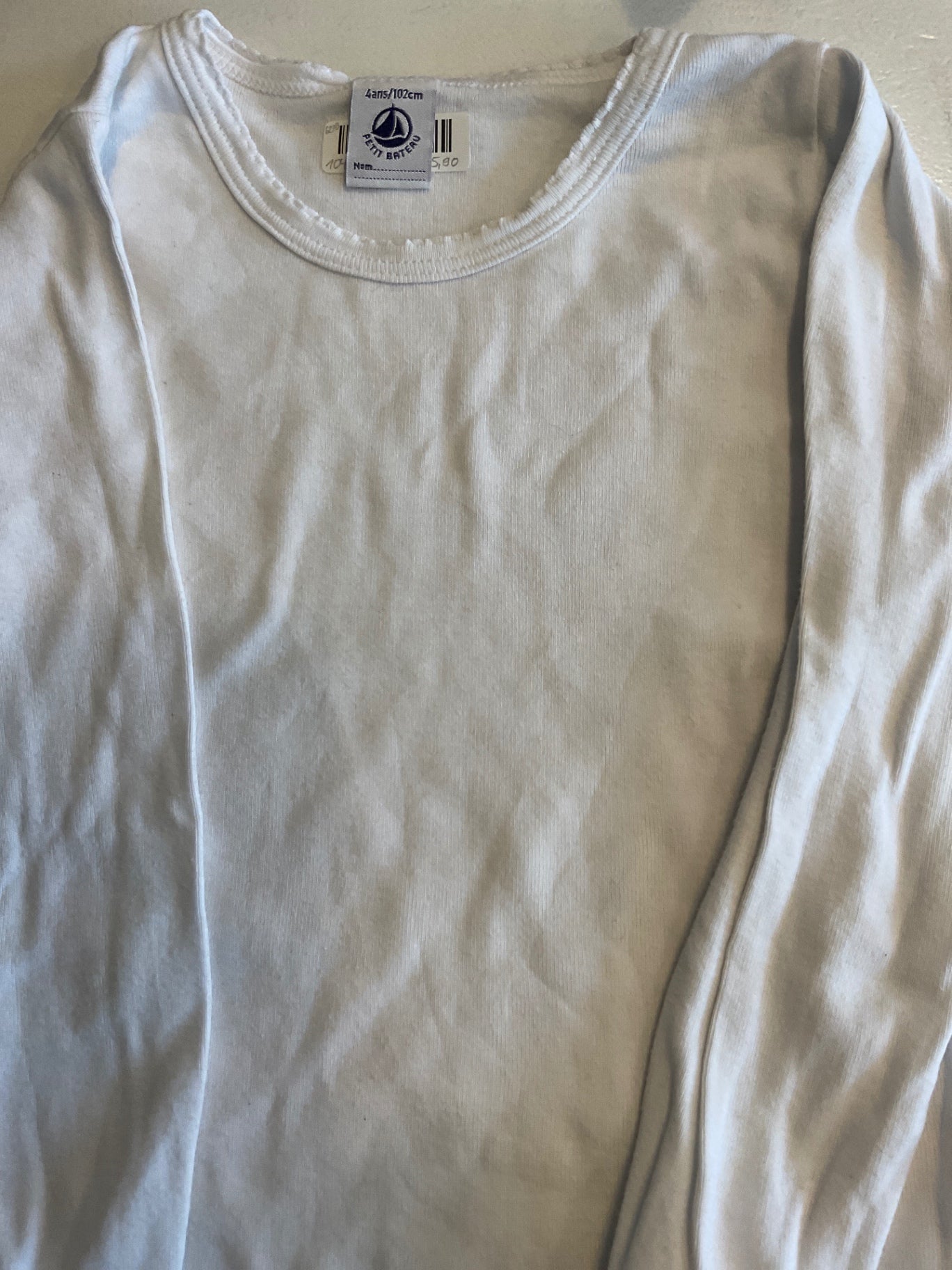 Petit Bateau Langarmshirt 104 Weiß