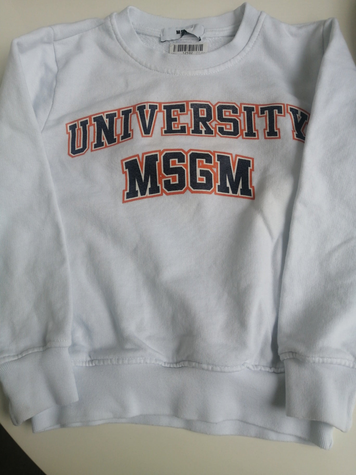 MSGM Sweatshirt 104 Weiß mit Druck