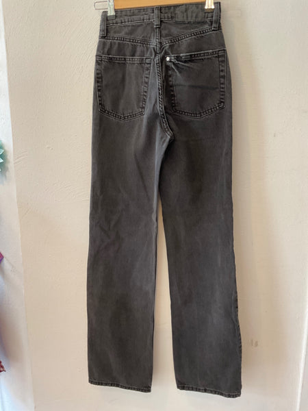 Wide & Denim Hose 32 Schwarz