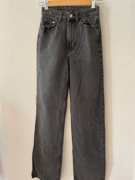 Wide & Denim Hose 32 Schwarz