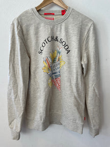 Scotch & Soda Sweatshirt 176 Grau / 🍟 Fisch