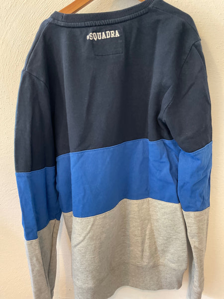 Vingino  Sweatshirt 164 Blau, Grau und Schwarz Streifen