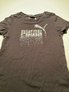 Puma T-Shirt 98/104 Schwarz/Glitzerpuma