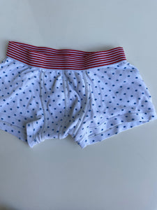 PETIT BATEAU  Unterhose 104 Weiß mit blauem Muster