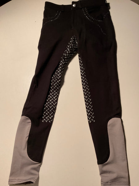 Equilibre Reithose 152 Schwarz und Silber