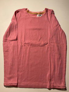 Boden  Langarmshirt 152 Rosa / Lochmuster