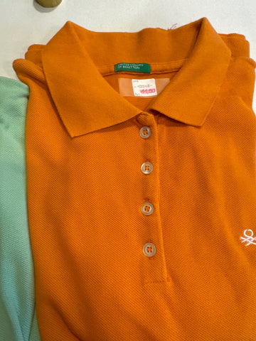 United Colors of Benetton Poloshirt Langarm 164 Orange