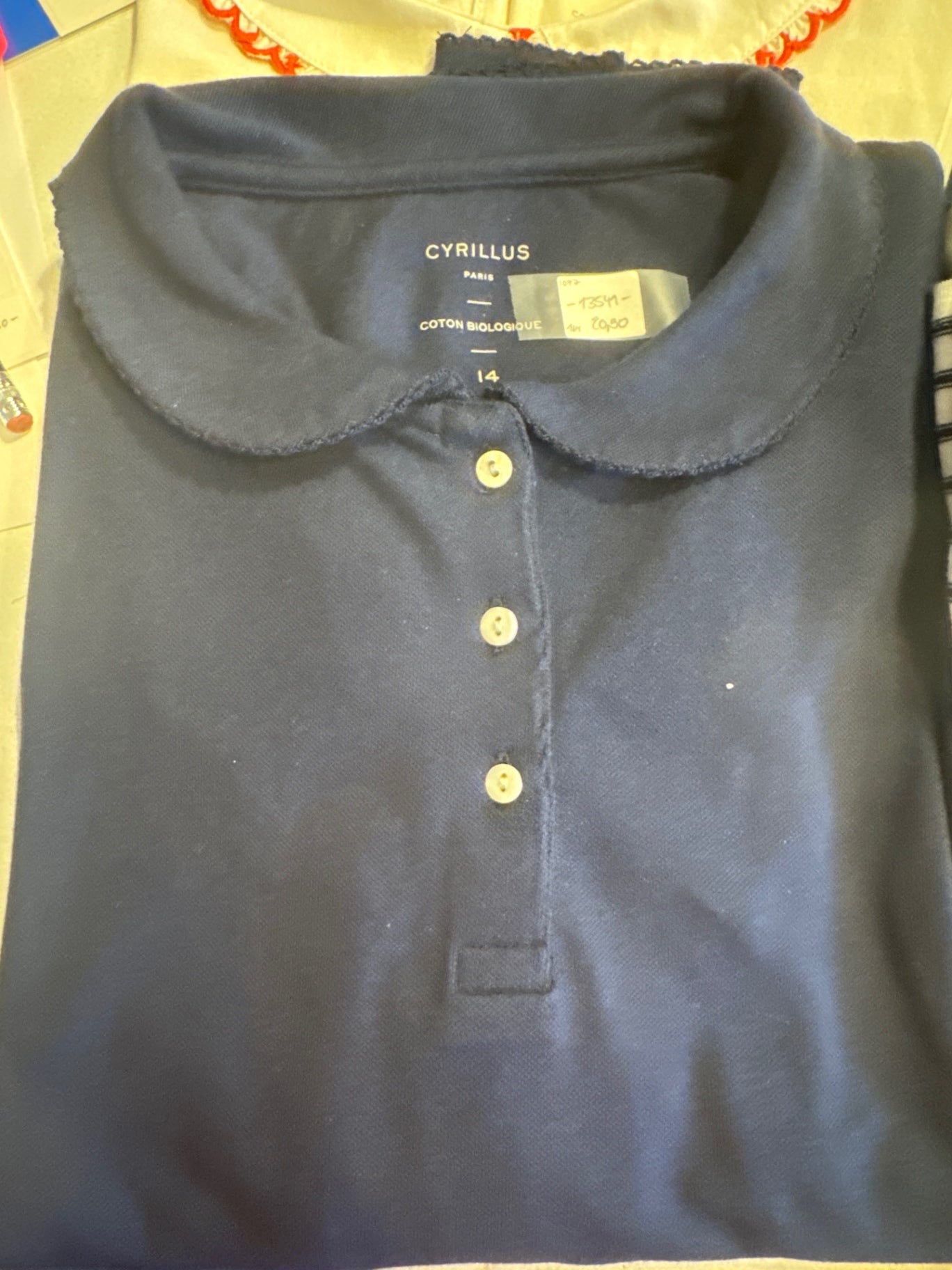 Cyrillus Langarmshirt *Kragen 164 Blau