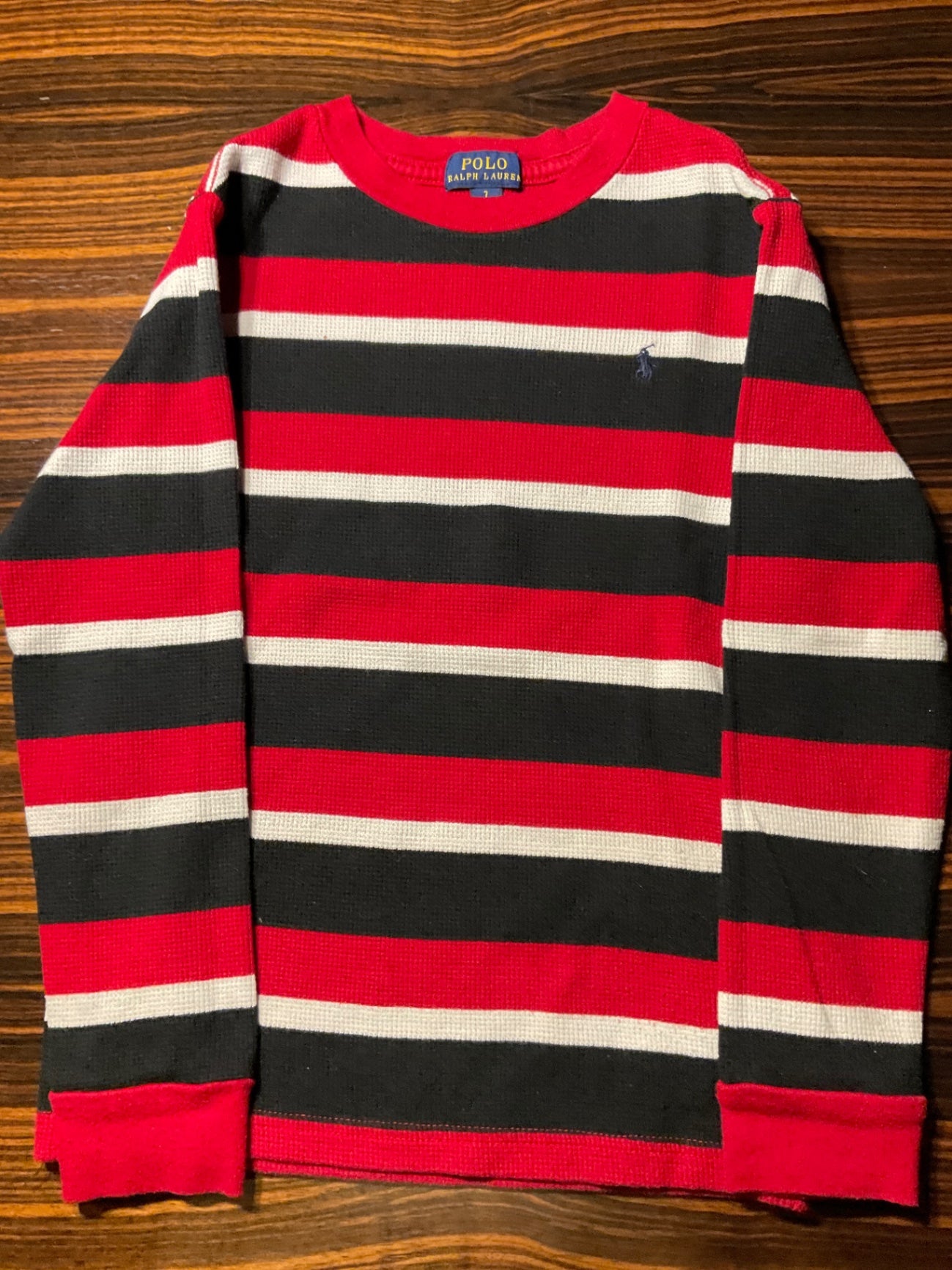 Ralph Lauren Langarmshirt 122 Rot, Schwarz, Weiß