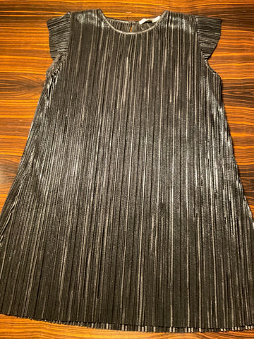 MONOPRIX Kleid 140 Schwarz / Plissee