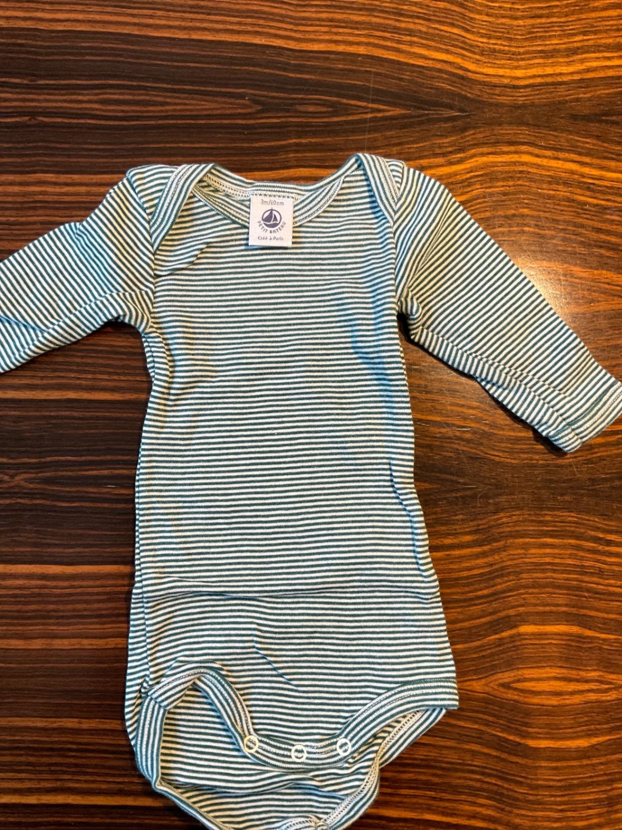 Petit Bateau Body 60 Blau-Weiß gestreift