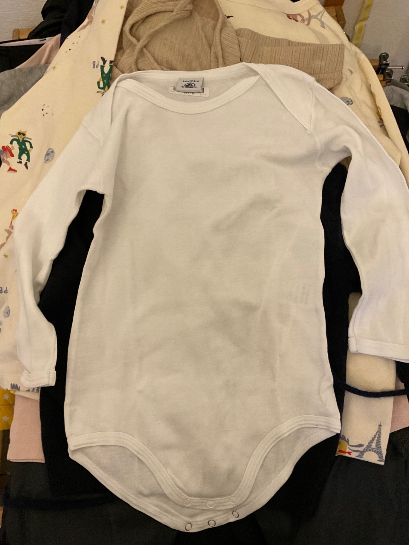 Petit Bateau Body Langarm 104 Weiß