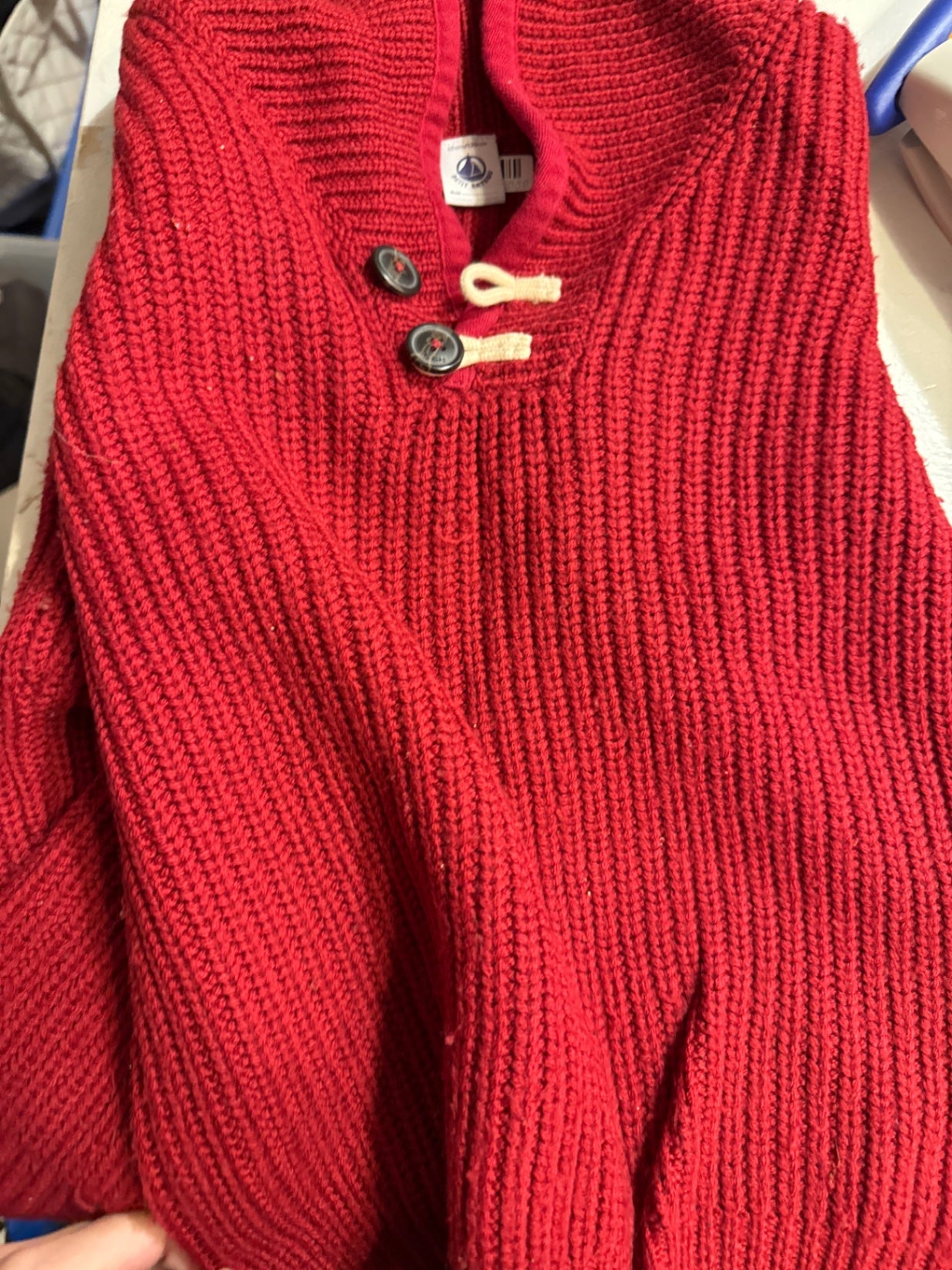 Petit Bateau Pullover 140 Rot