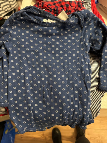 Petit Bateau Langarmshirt Body 80 Blau