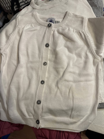 PETIT BATEAU Strickjacke 98 Weiß